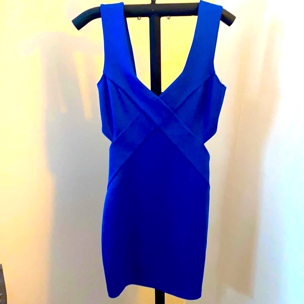 Cobalt Blue Sexy Cut Out Dress